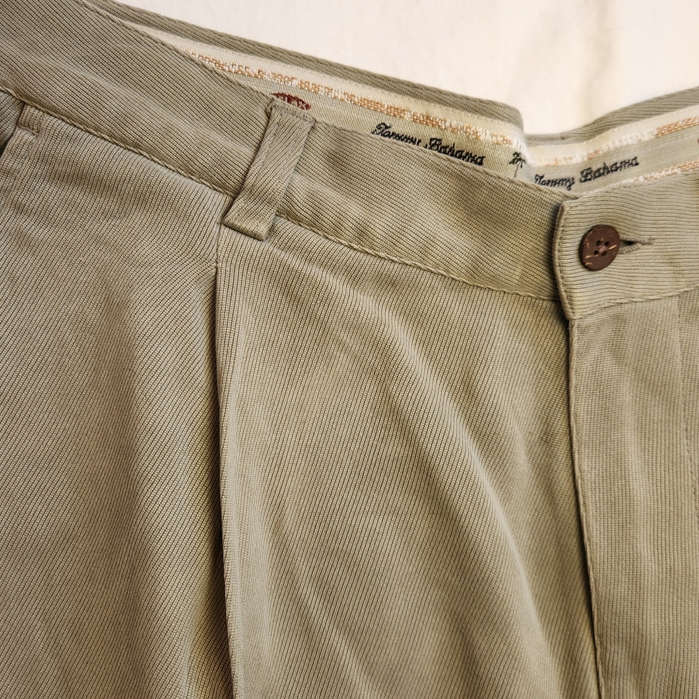 Tommy Bahama men's silk olive shorts size 34 - Picture 3 of 5